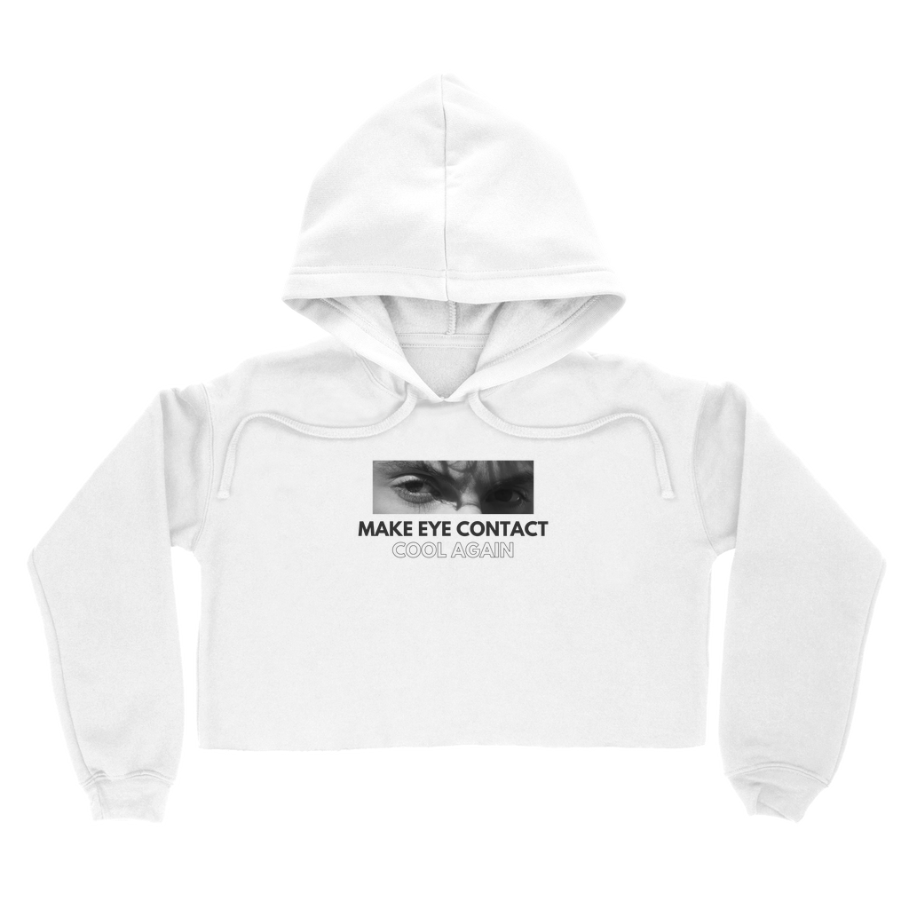 Eye Contact Cropped Hoodie