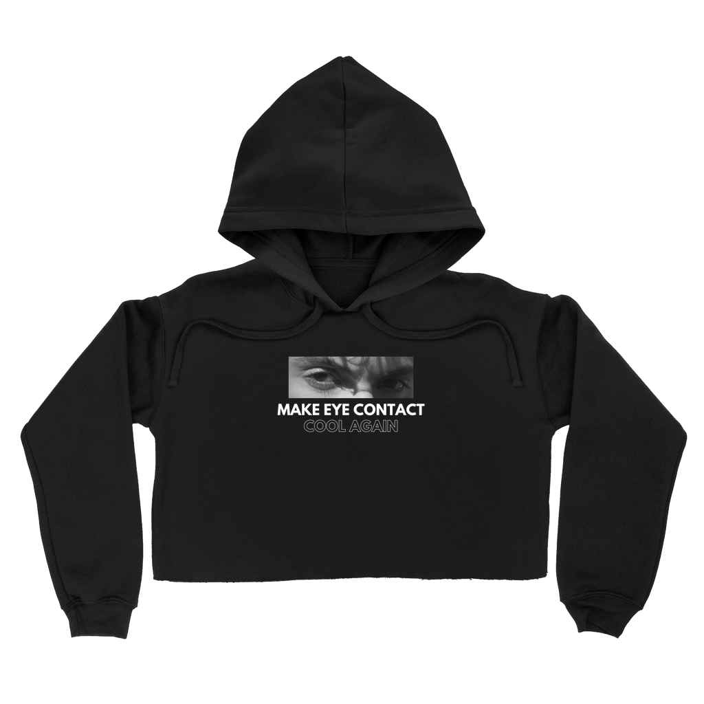 Eye Contact Cropped Hoodie