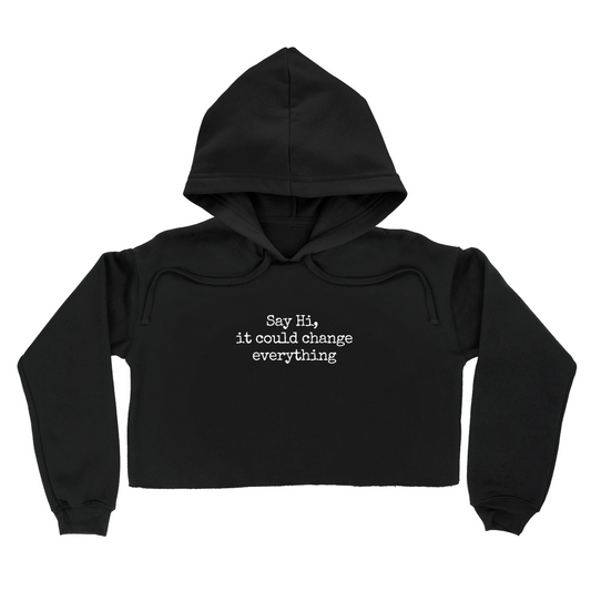 Say Hi Cropped Hoodie